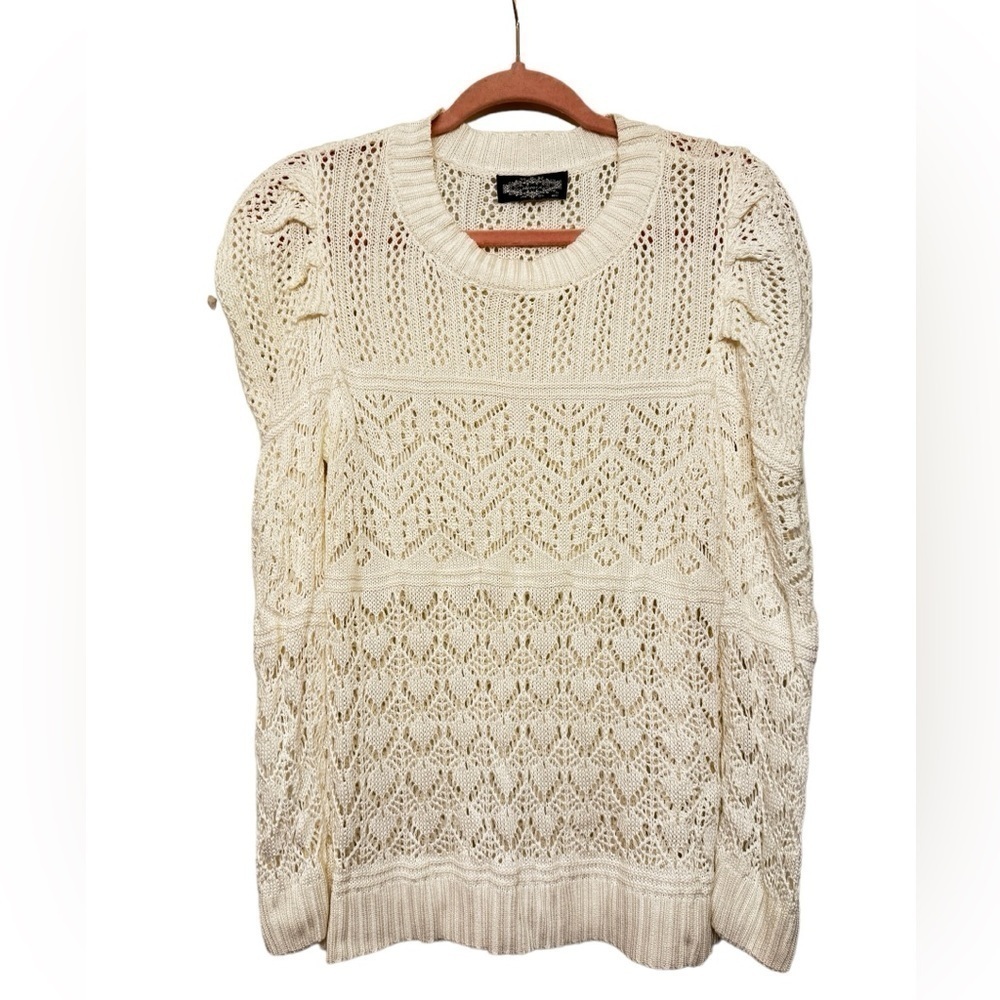 Oliver O. Open Weave Sweater Top